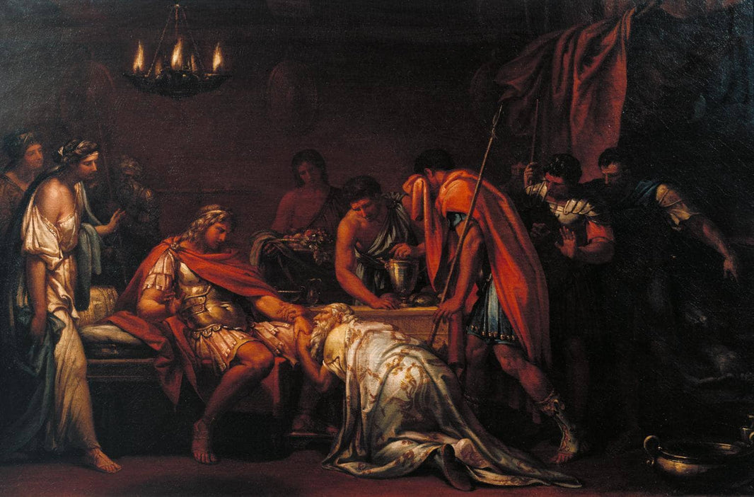 Priam Pleading with Achilles for the Body of Hector by Gavin Hamilton — hand-painted cultural oil painting reproduction on canvas