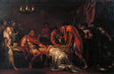 Priam Pleading with Achilles for the Body of Hector by Gavin Hamilton — religious oil painting wall art, Neoclassicism