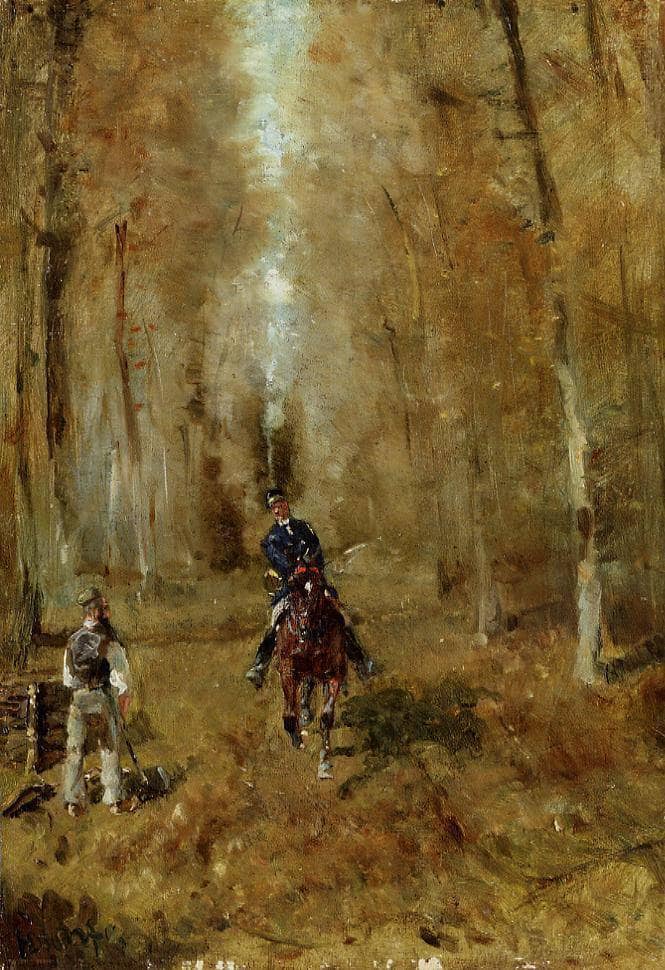 Prick and Woodman by Henri de Toulouse-Lautrec — hand-painted landscape oil painting reproduction on canvas