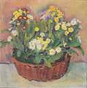 Primmeln in the basket by Koloman Moser — hand-painted botanical oil painting reproduction on canvas