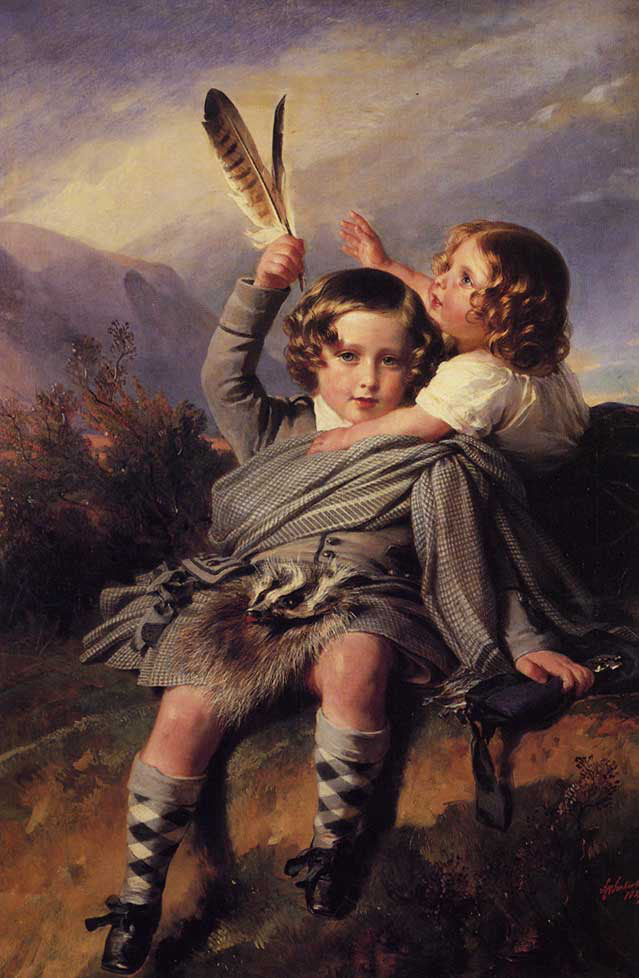 Prince Alfred and Princess Helena by Franz Xaver Winterhalter — hand-painted cultural oil painting reproduction on canvas