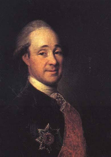 Prince Mikhail Shcherbatov by Dmitry Levitzky — hand-painted portrait oil painting reproduction on canvas