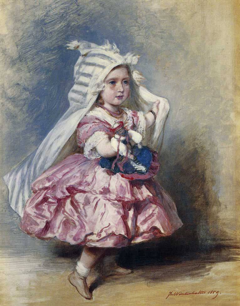 Princess Beatrice by Franz Xaver Winterhalter, hand-painted portrait oil painting reproduction on canvas