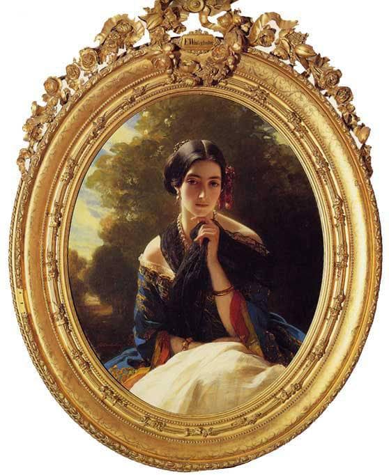 Princess Leonilla of Sayn by Franz Xaver Winterhalter — hand-painted portrait oil painting reproduction on canvas