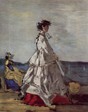 Princess Pauline Metternich on the Beach by Eugene Boudin — hand-painted portrait oil painting reproduction on canvas
