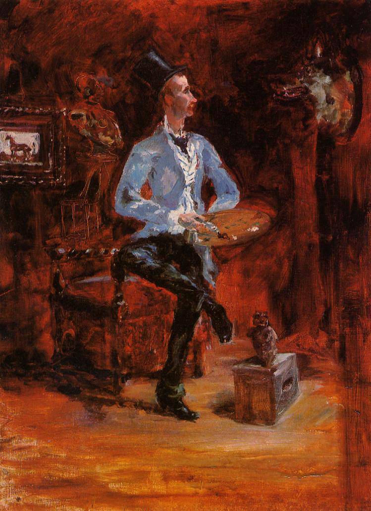 Princeteau in His Studio - Henri de Toulouse-Lautrec