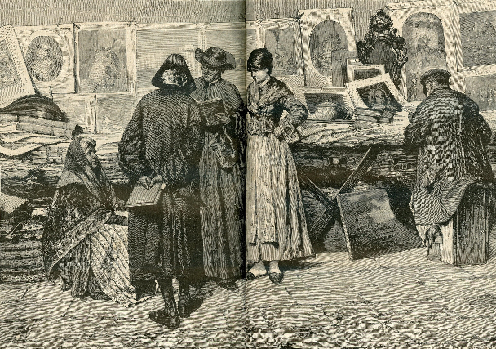 Prints and books. The antiquarian