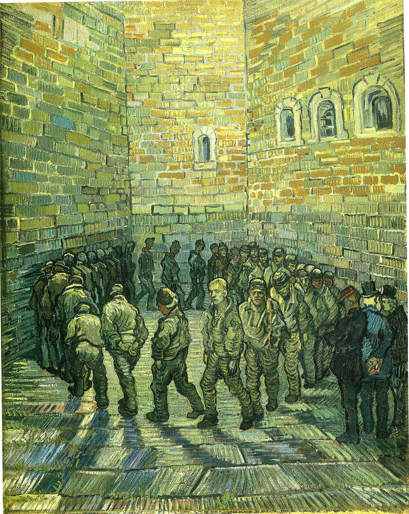Prisoners Exercising (Prisoners Round) on gallery wrap