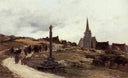 Procession near Ploumanach by Léon Augustin Lhermitte — city oil painting wall art, Realism