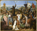 Procession of the Crusaders led by Pierre l'Ermite and Godefroy de Bouillon by Jean Victor Schnetz — hand-painted cultural oil painting reproduction on canvas