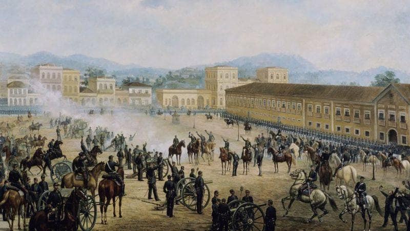 Proclamation of the Republic by Benedito Calixto — hand-painted landscape oil painting reproduction on canvas