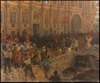 Proclamation of the Republic on February 24, 1848 by Jean-Paul Laurens — hand-painted architectural oil painting reproduction on canvas