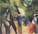 Promenade by August Macke — forest oil painting wall art, Orphism