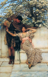 Promise of Spring by Sir Lawrence Alma-Tadema — hand-painted portrait oil painting reproduction on canvas
