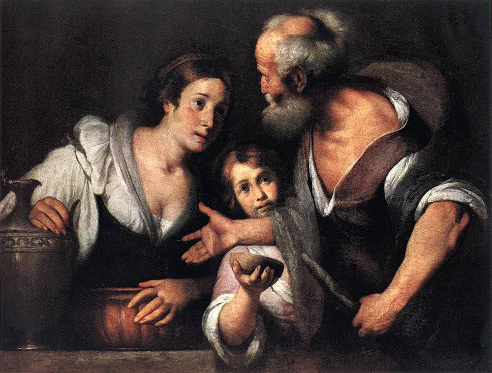 Prophet Elijah and the Widow of Sarepta - Bernardo Strozzi