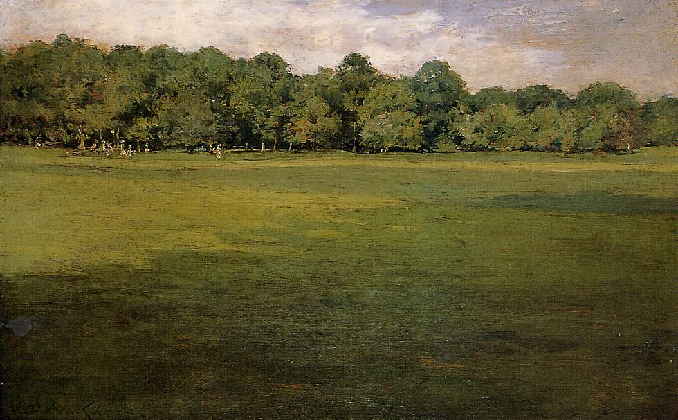 Prospect Park, aka Croquet Lawn Prospect Park - William Merritt Chase