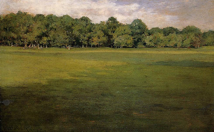 Prospect Park, aka Croquet Lawn Prospect Park by William Merritt Chase — hand-painted botanical oil painting reproduction on canvas