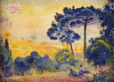 Provence Landscape by Henri-Edmond Cross — hand-painted botanical oil painting reproduction on canvas