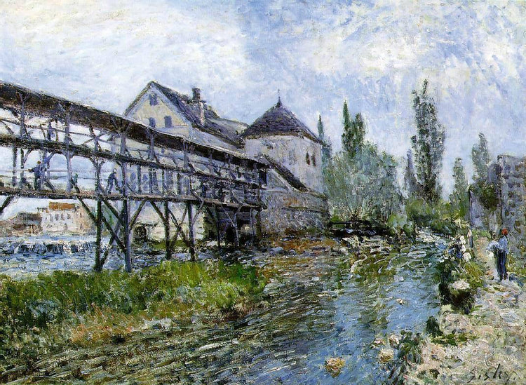 Provencher s Mill at Moret - Alfred Sisley