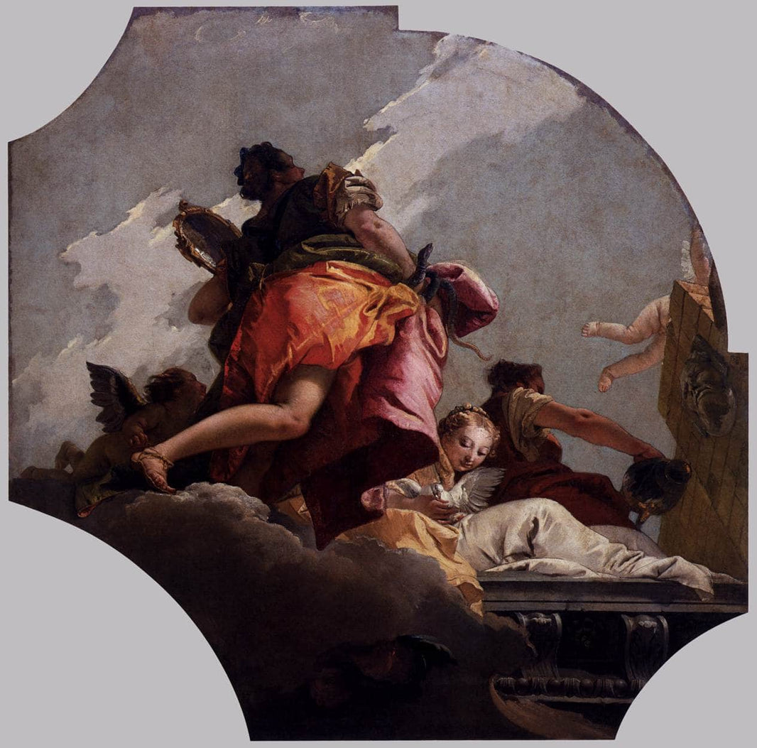 Prudence, Sincerity and Temperance by Giovanni Battista Tiepolo — hand-painted cultural oil painting reproduction on canvas