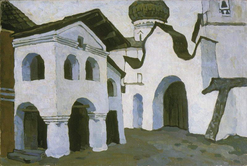 Pskov churchyard - Nicholas Roerich