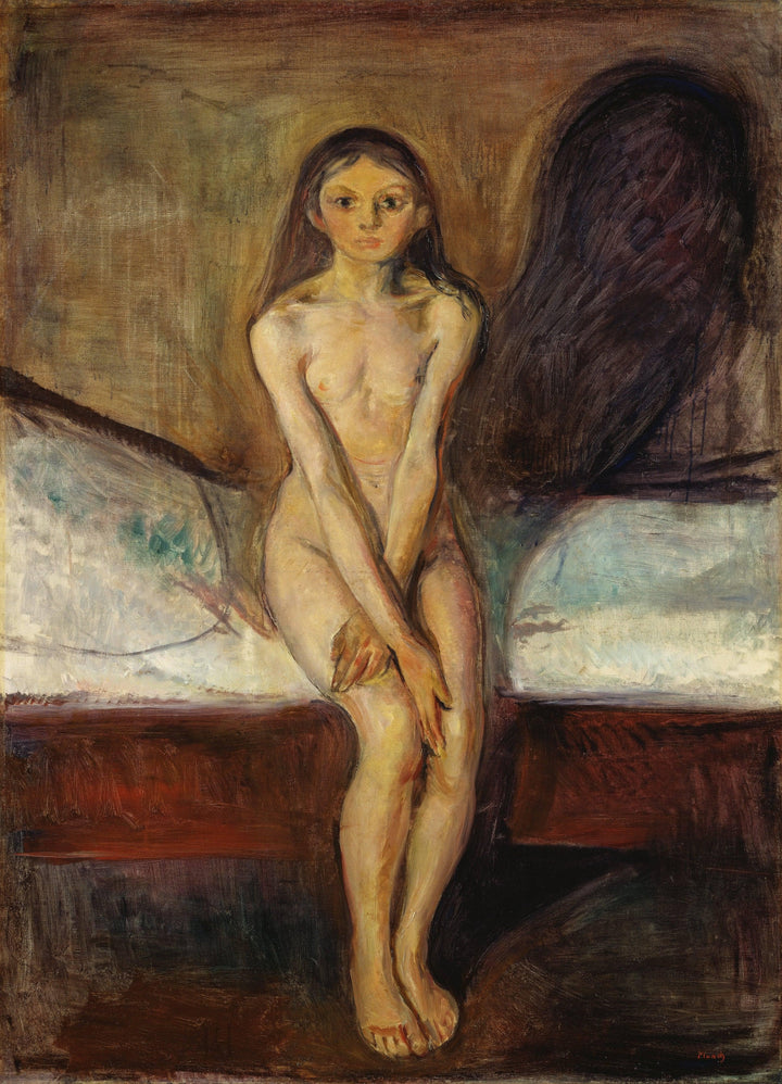 Puberty by Edvard Munch — hand-painted portrait oil painting reproduction on canvas