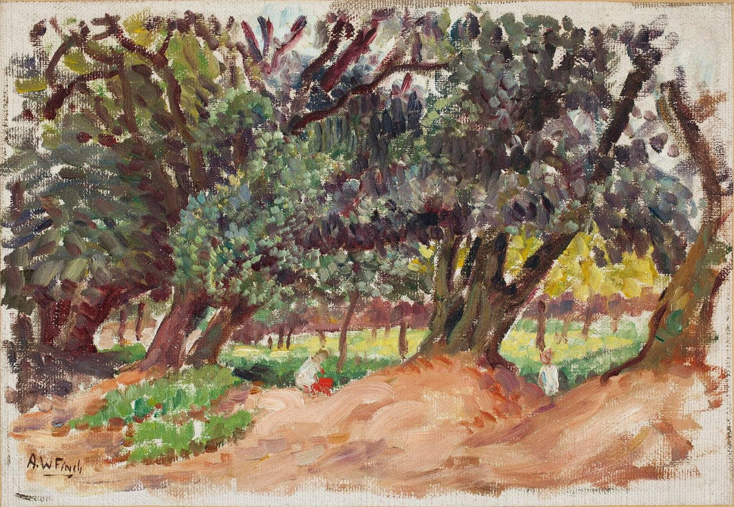 Puistokuva Englannista by Alfred William Finch — hand-painted landscape oil painting reproduction on canvas