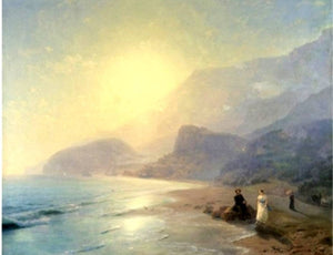 Pushkin and Countess Raevskaya by the sea near Gurzuf and Partenit - Ivan Aivazovsky