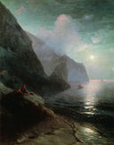 Pushkin in Gurzuf by Ivan Aivazovsky — seascapes oil painting wall art, Romanticism