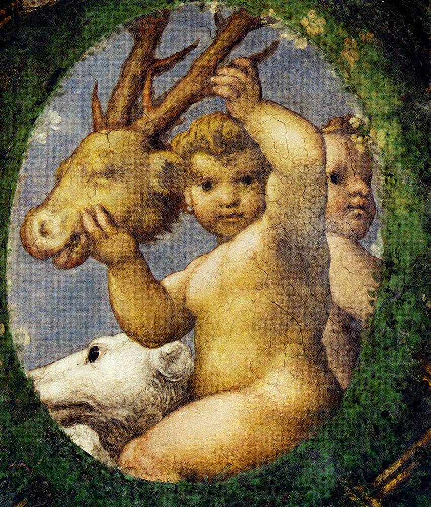 Putto With Hunting Trophy by Correggio — hand-painted animal oil painting reproduction on canvas