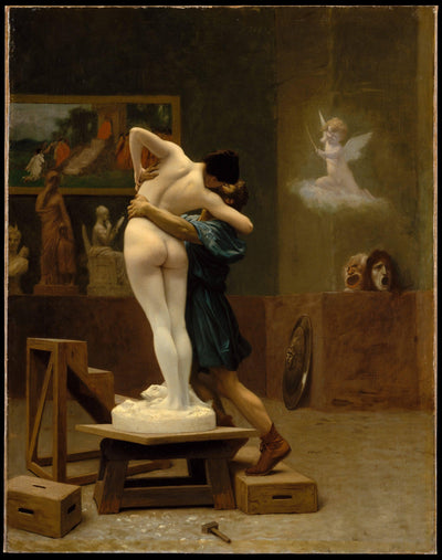 Pygmalion and Galatea in master bedroom