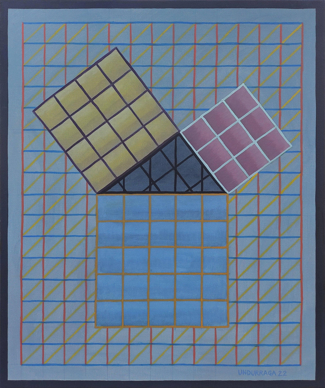 Phytagoras by Gregorio Undurraga — hand-painted abstract oil painting reproduction on canvas