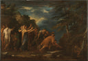 Pythagoras Emerging from the Underworld by Salvator Rosa — hand-painted cultural oil painting reproduction on canvas