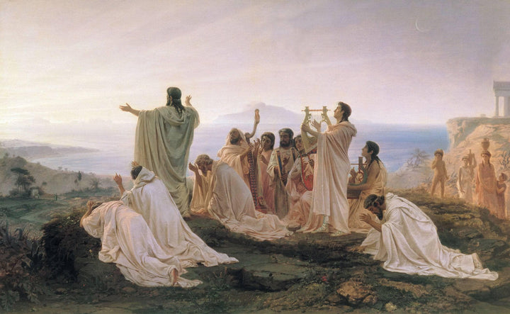 Pythagoreans celebrate sunrise by Fyodor Bronnikov — hand-painted cultural oil painting reproduction on canvas