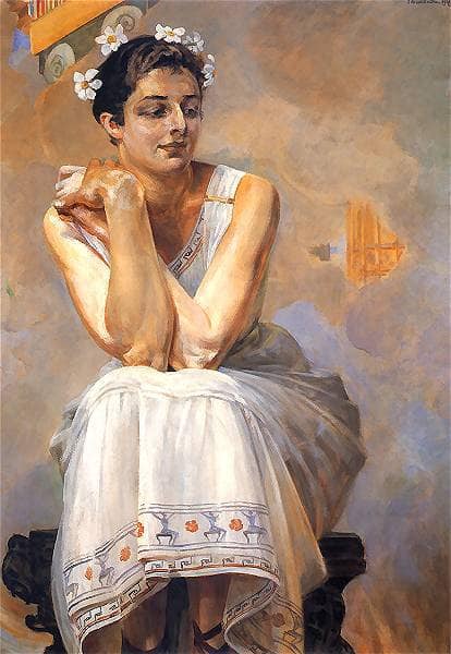 Pythia by Jacek Malczewski — hand-painted portrait oil painting reproduction on canvas