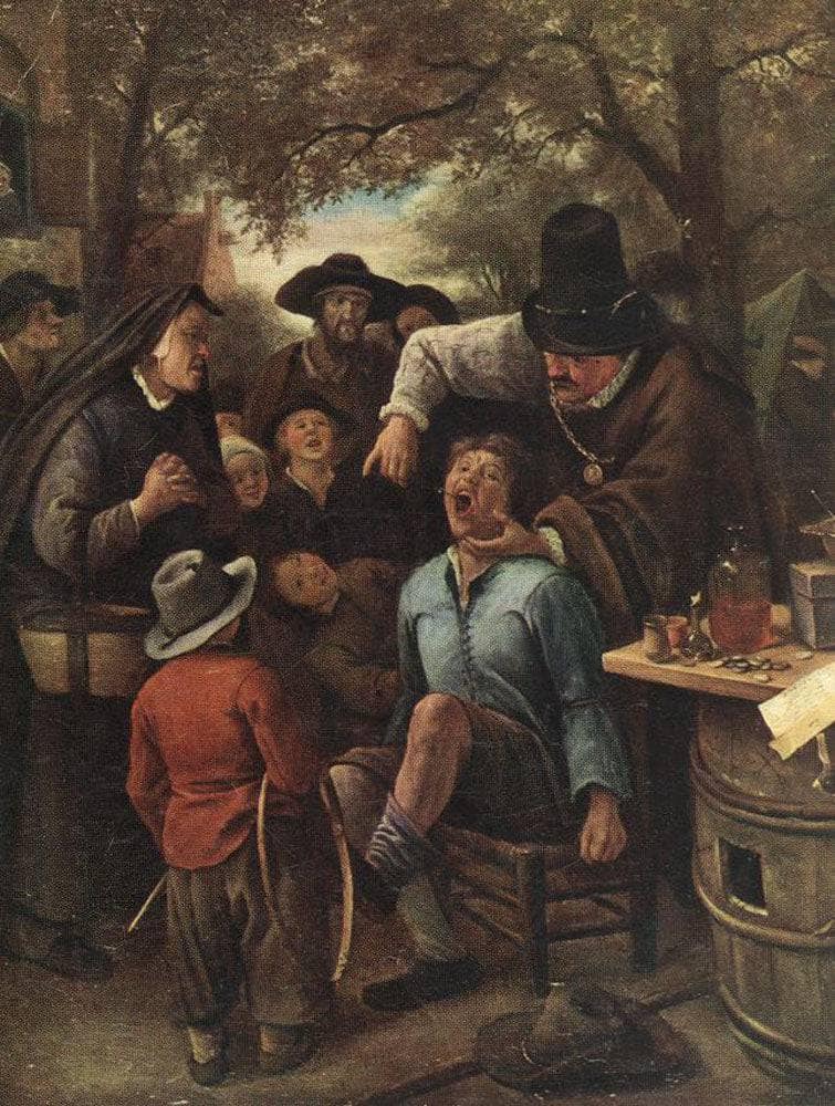 Quack Doctor by Jan Steen — hand-painted portrait oil painting reproduction on canvas