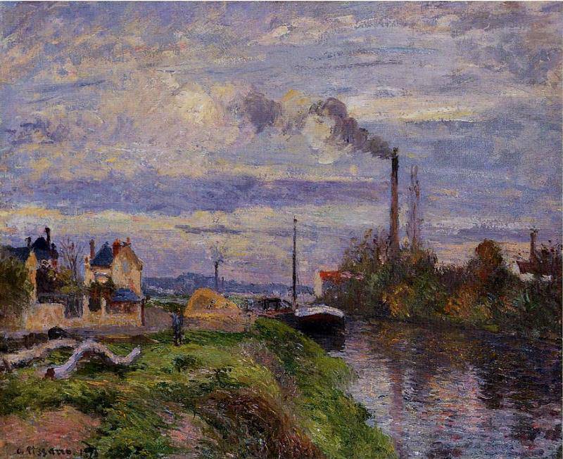 Quai du Pothuis, at Pontoise - Camille Pissarro