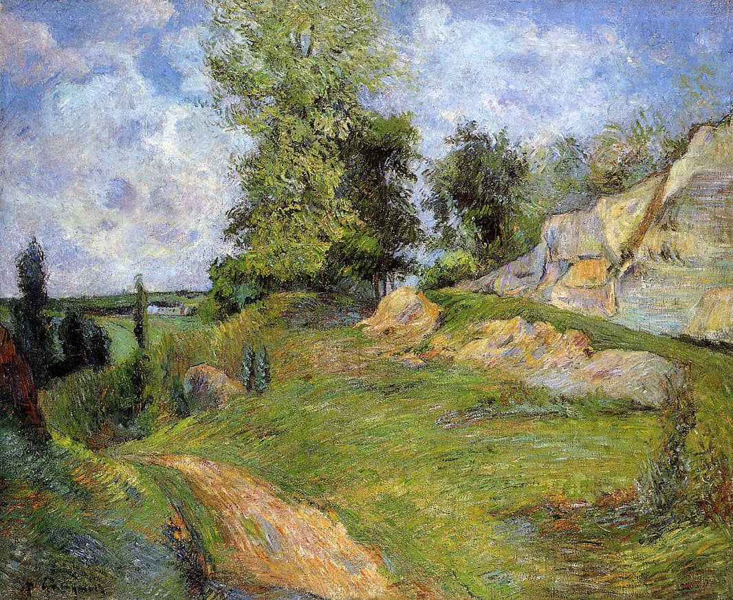 Quarries at Pontoise II by Paul Gauguin — hand-painted botanical oil painting reproduction on canvas