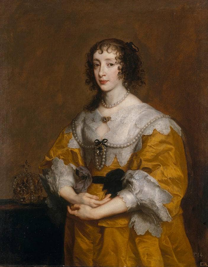 Queen Henrietta Maria by Anthony van Dyck — hand-painted portrait oil painting reproduction on canvas