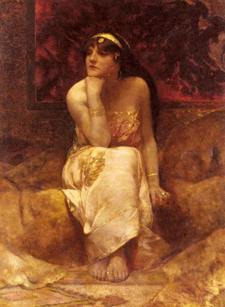 Queen Herodiade by Benjamin Constant — hand-painted portrait oil painting reproduction on canvas
