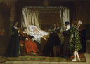 Queen Isabel la Católica dictating her last will and testament by Eduardo Rosales — hand-painted portrait oil painting reproduction on canvas