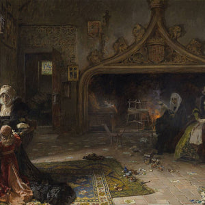 Queen Juana la Loca, imprisoned in Tordesillas with her daughter, the Infanta Catalina