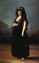 Queen María Luisa Wearing a Mantilla by Francisco Goya — hand-painted portrait oil painting reproduction on canvas