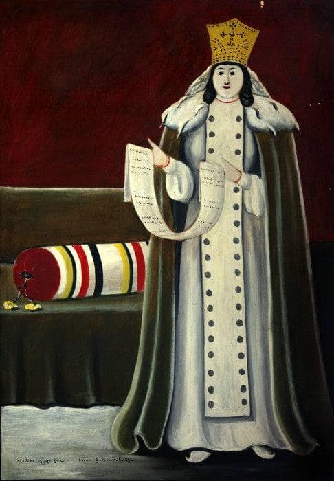 Queen Tamar by Niko Pirosmani — hand-painted cultural oil painting reproduction on canvas