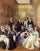 Queen Victoria and Prince Albert with the Family of King Louis Philippe at the Chateau in hallway