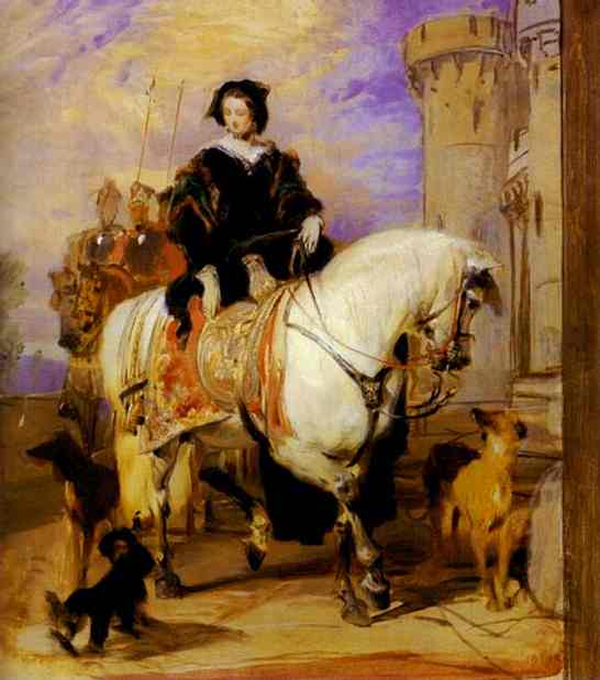 Queen Victoria on Horseback on gallery wrap