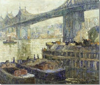 Queensboro Bridge by Ernest Lawson — hand-painted landscape oil painting reproduction on canvas