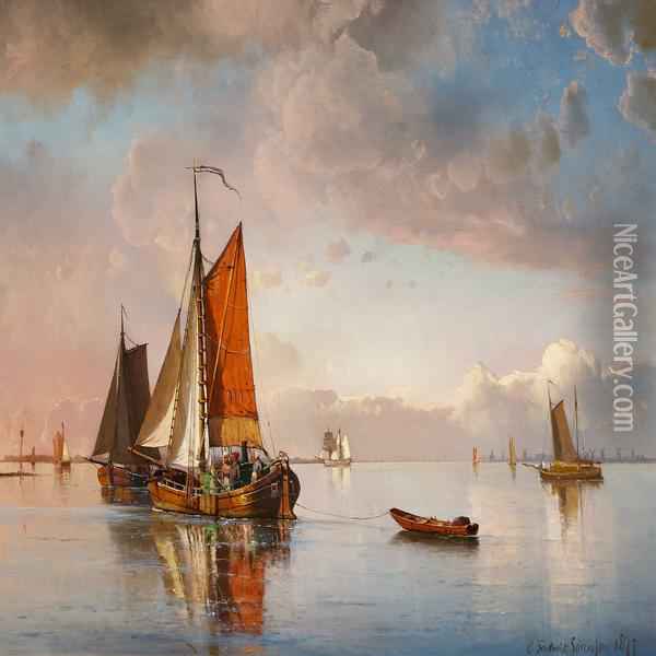 Quiet Evening Off The Dutch Coast