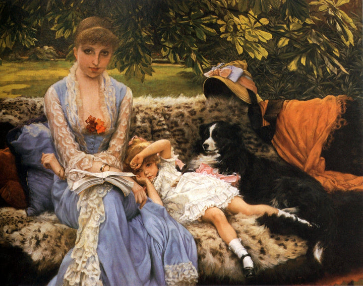 Quiet by James Tissot — hand-painted botanical oil painting reproduction on canvas