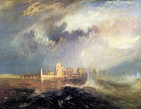 Quillebeuf, at the Mouth of Seine by J.M.W. Turner — hand-painted architectural oil painting reproduction on canvas